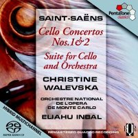 Saint-Sa&#235;ns. Cello Concertos Nos. 1 & 2; Suite for Cello and Orchestra. Christine Walevska, Orchestre National de l'Op&#233;ra de Monte Carlo. Eliahu Inbal [SACD]