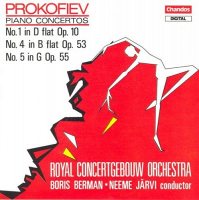 Prokofiev: Piano Concertos Nos 1, 4 & 5 / Boris Berman, Royal Concertgebouw Orchestra. Neeme Jarvi [CD]