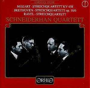Mozart, Wolfgang Amadeus; Beethoven, Ludwig v.; Ravel, Maurice - Schneiderhan-Quartett CD