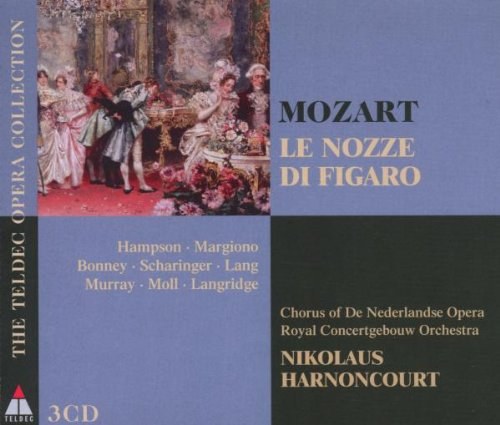 MOZART Le nozze di Figaro. Thomas Hampson, Charlotte Margiono. Netherlands Opera Chorus. Royal Concertgebouw Orchestra / Nikolaus Harnoncourt 3 CD