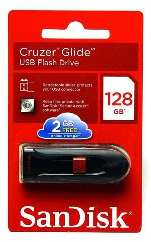 SanDisk Cruzer Glide 128GB USB 2.0 Flash Drive Memory USB