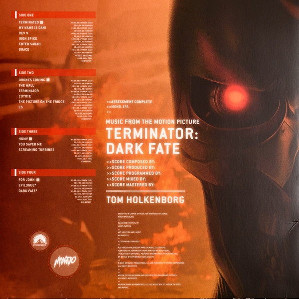 Terminator dark fate купить. Терминатор характеристики. Terminator Dark Fate Tom Holkenborg 2019. Саундтрек к фильму темный разум.