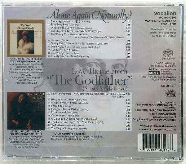 интернет　Again　Conniff　Alone　CD-диск　From　The　2018　в　Godfather　Love　купить　–　Ray　SACD　Theme　магазине