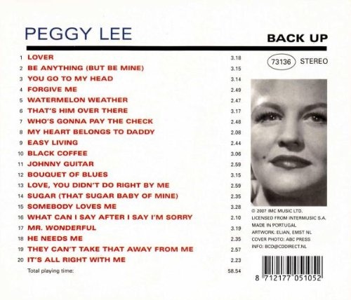 Купить альбом LEE, PEGGY - Lover [CD] на компакт-диске лейбла BCDP по цене ...