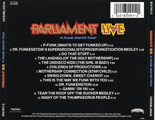 Купить альбом Parliament - P-Funk Earth Tour [CD] на компакт-диске лейбла U...