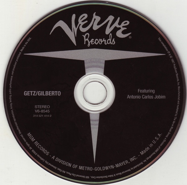 GETZ, STAN. Getz  Gilberto Vol.1 Remastered. Stan Getz  Joao Gilberto  Antonio Carlos Jobim CD 1997 купить CD-диск в интернет магазине